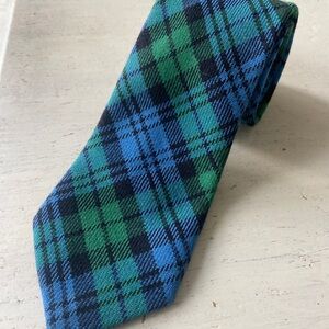 Vintage Locharron Scottish 100% New Wool Tartan Tie Plaid Campbell Ancient